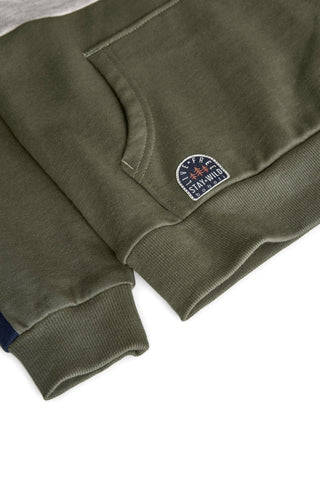 Boboli Boy's Plush Hoodie Block Colour