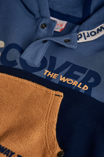 Boboli Boy's Plush Sweatshirt Blue