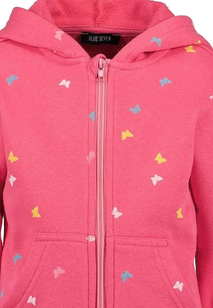 Blue Seven Girls' Hoodie Butterflies 717623 Pink