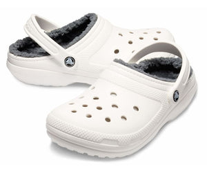 Crocs Classic Lined Clog Unisex White-Grey