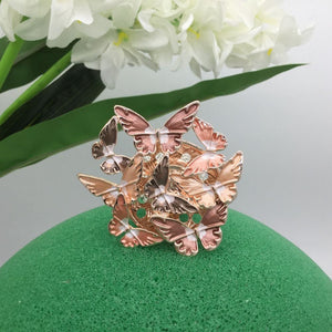 SILVER BROOCH BUTTERFLIES XZ-0953 Various Colours