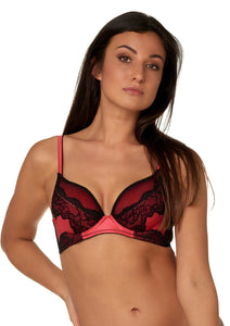 AFTER EDEN NORREE LACE TWO WAY BOOST BRA  10.07.6160 Red/Black Lace.
