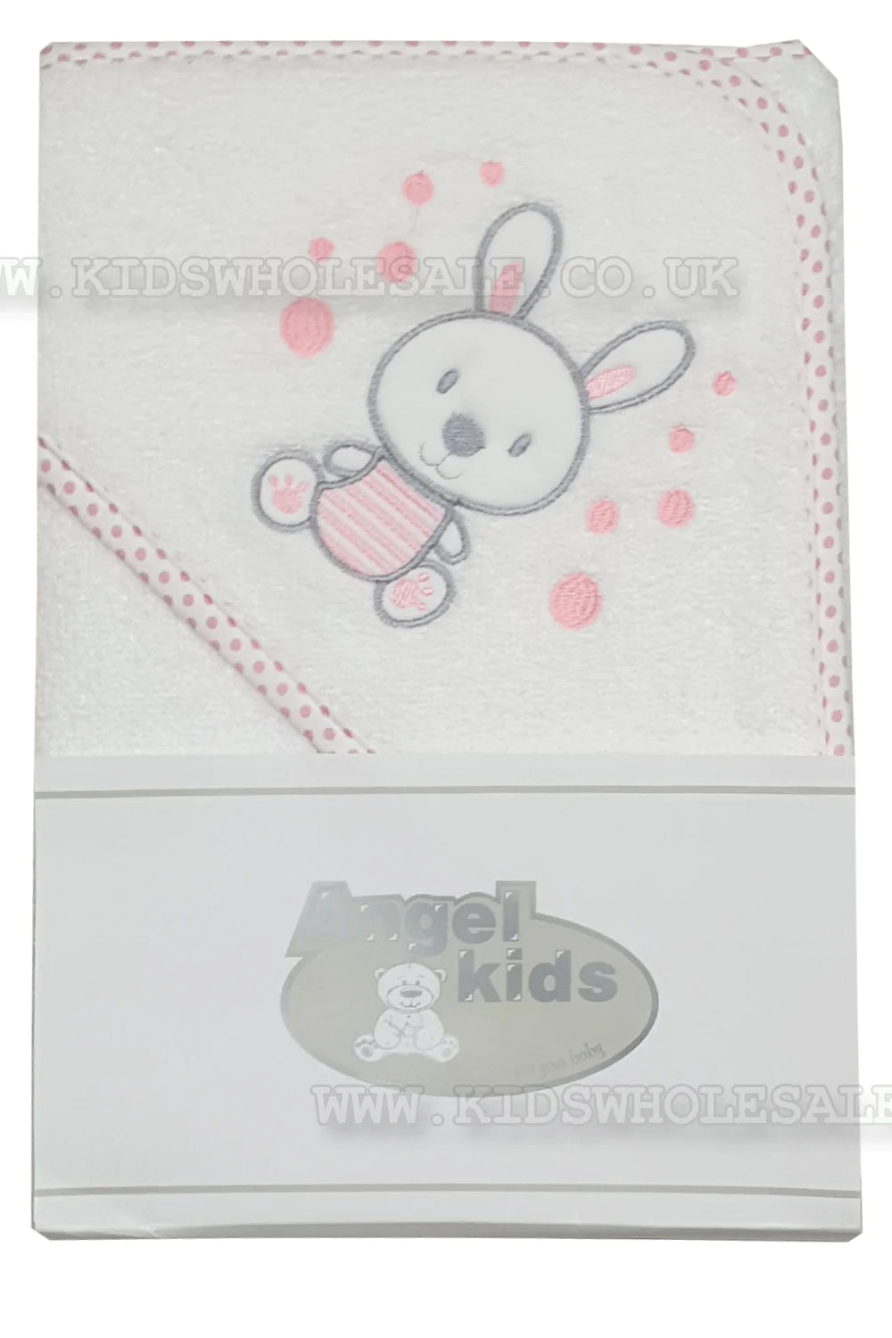 Angel Kids Bunny Hooded Bath Robe-1399 Pink & Blue