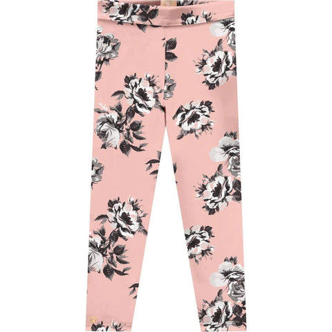 Milon Girls'  Floral Print Leggings 14364E Pink