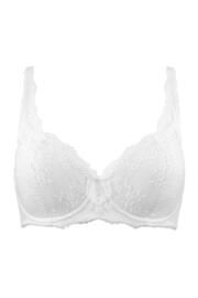 Flora Lightly Padded Underwired Bra - White  Pour Moi