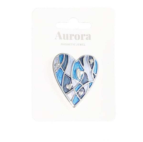 200827 Tabitha Contemporary Heart Magnetic Scarf Jewel