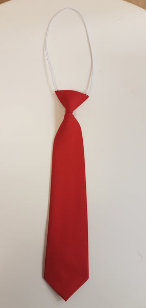 school elastic  red  tie