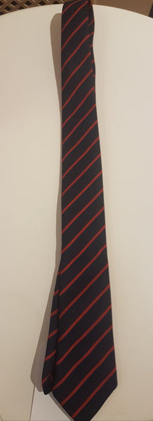 Ballyhaise N.S. Tie  navy  with  red  stripe