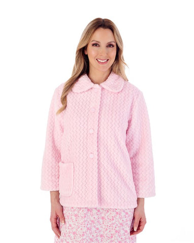 Slenderella Ladies Bedjacket BJ02315 Pink