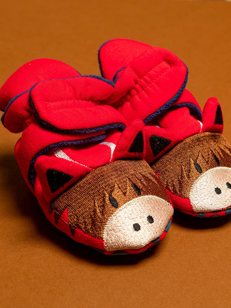 Blade & Rose Highland Cow Booties 81023 Red