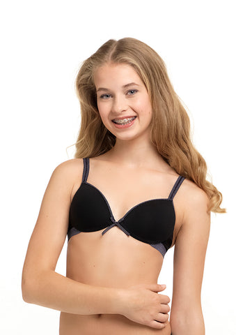 Boobs & Bloomers Blue & Pink Wirefee Padded Bra 34A Teenager starter first  bra