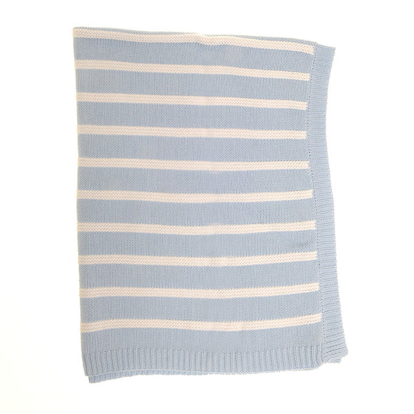 Ziggle Blanket Blue and White Stripes