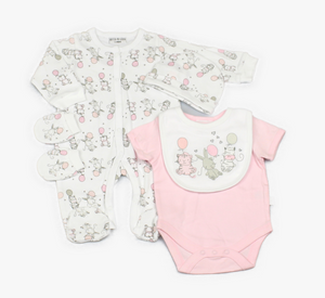 Watch Me Grow Baby Girls Happy Friends 5pc Gift Set - M1359