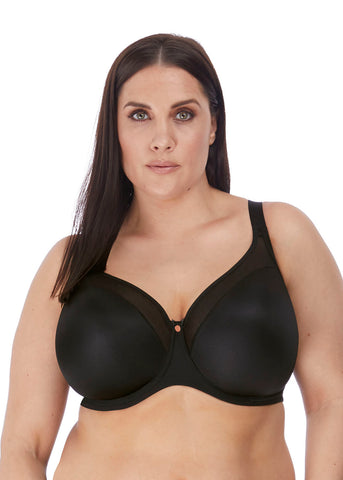 Elomi Smooth Underwired Moulded non padded T-shirt Bra Black