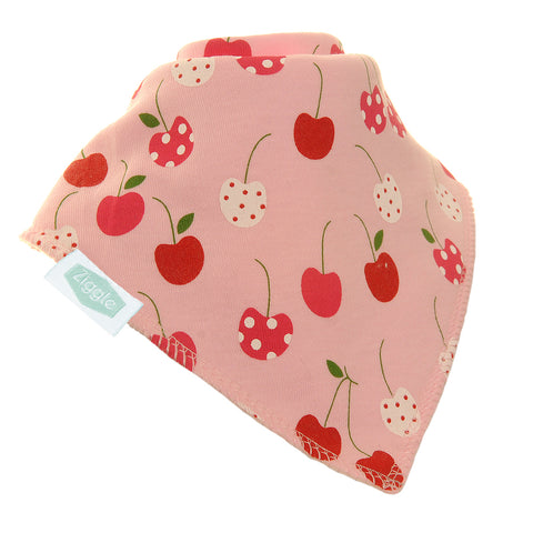 Ziggle Bandana Dribble Bibs Cherries