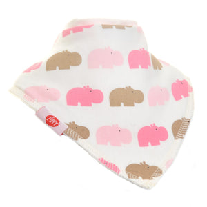 Ziggly Baby Bib Cute Hippos