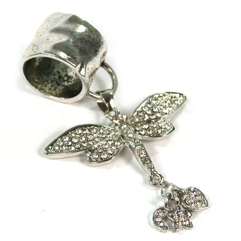 Scarf Jewellery  Diamante DragonFly