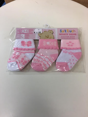 Baby   Girl 3 pack  Socks S67