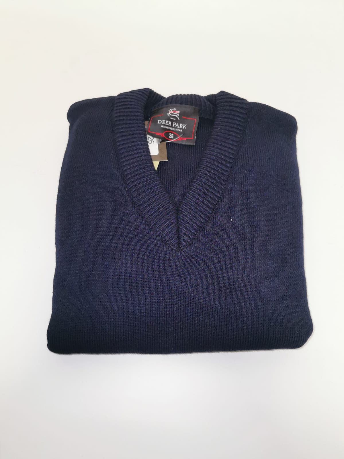 navy v neck primary school jumper