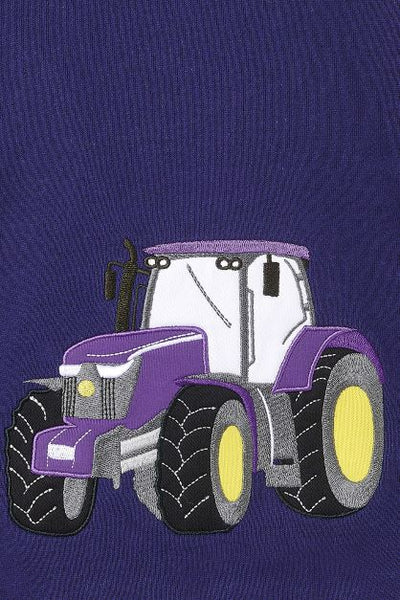 Little Lighthouse Girl's Jill Hoodie - Purple Tractor