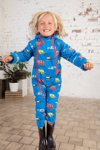 Little Lighthouse Jamie Boy's Puddlesuit - Transport Print