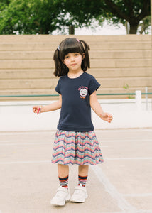 Losan Girls Fleece Dress 316-7009AL Navy