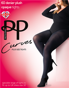 Pretty Polly Curves 60 denier  Opaque Tights