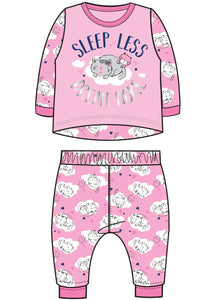 Girls Pyjama Set - Dream Cat (2-6yrs) WF4874 Pink