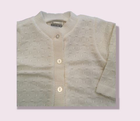 Nursery Time Knitted Baby Cardigan Cream
