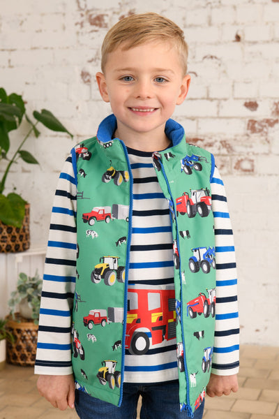 Little Lighthouse Alex Gilet - Peagreen Tractor Print