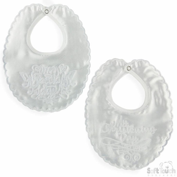 Soft  Touch Babys Christening Bib P5172