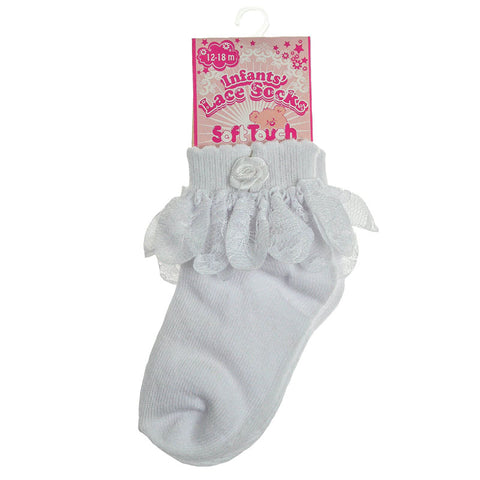 girls christening socks