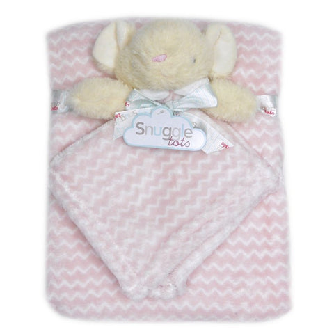 SNUGGLE TOTS BABY GIRLS MOUSE COMFORTER & BLANKET T20697
