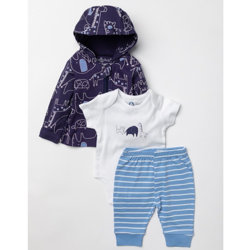 Lily & Jack Baby Boys Safari 3 Piece Outfit W22553