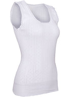 White Swan Short Sleeveless Cotton Vest.
