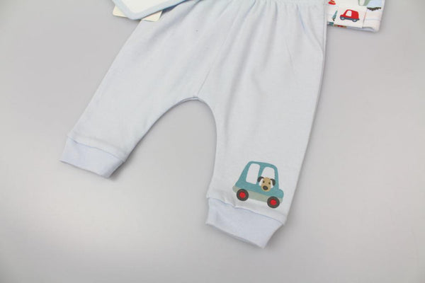 Pure & Soft Premium Babywear Baby Boy's Mesh Bag Gift Set - Car D12801
