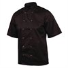A439 Unisex Chefs Jacket Short Sleeve Black