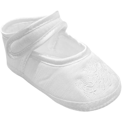 Little Cutie Baby Girls My Special Day Christening Shoes  White 9300WH