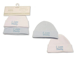 BABY BOYS HATS 2-PACK - I Love Daddy Bw-0503-0477