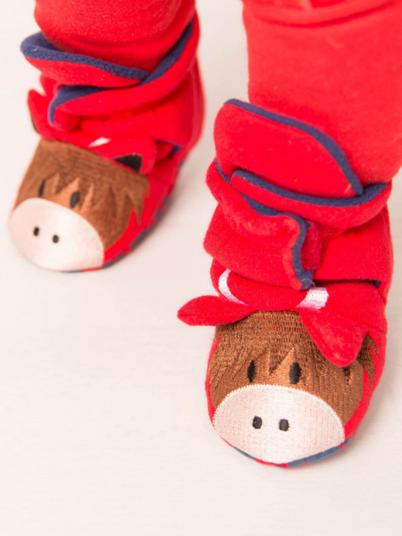Blade & Rose Highland Cow Booties 81023 Red