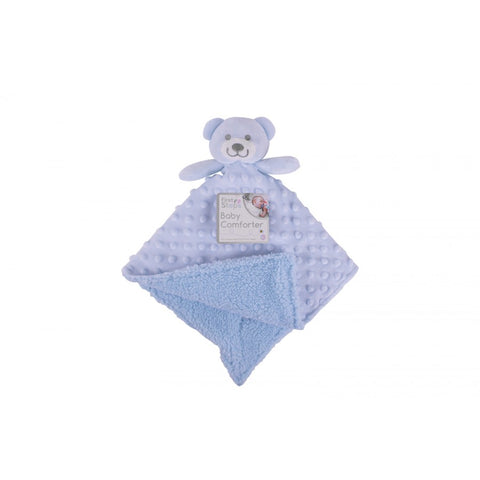 FIRST STEPS SOFT DOUBLE SIDED BABY COMFORTER BLANKET BLUE FS692