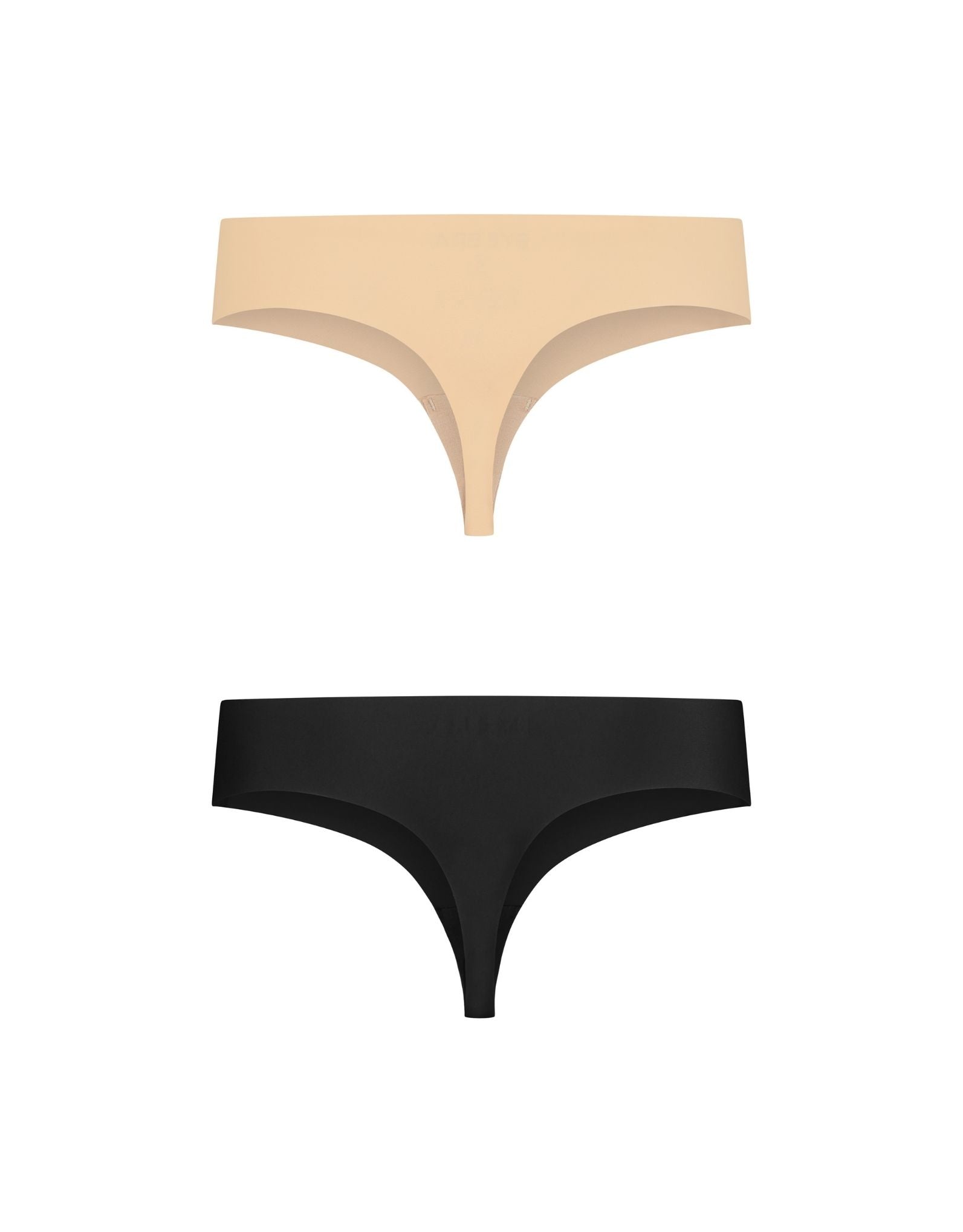 ByeBra Invisible Thong (2 Pack: 1 Beige, 1 Black)