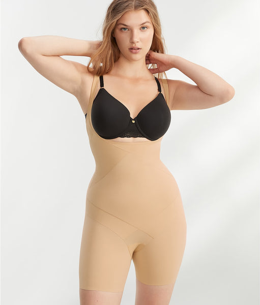 Miraclesuit Tummy Tuck Extra Firm Control Open-Bust Bodysuit - Nude 2412