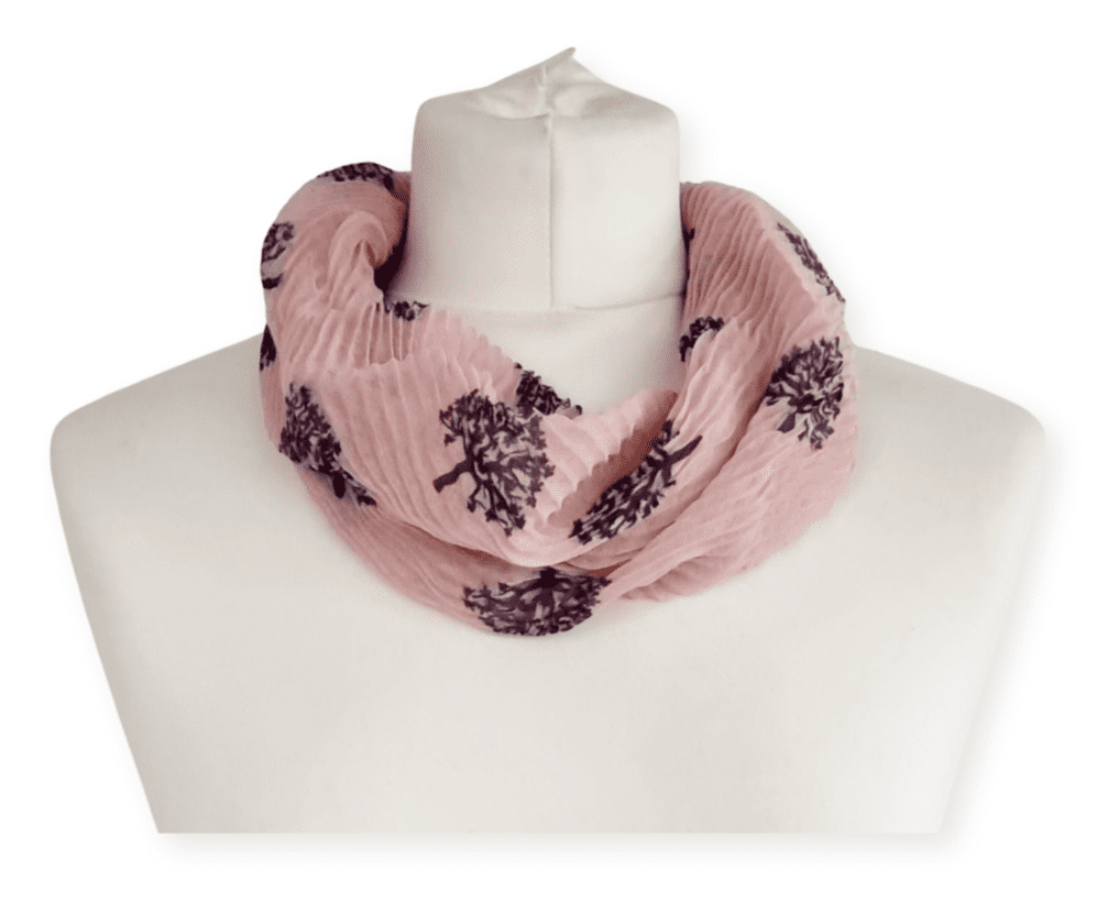 Silver Foil Tree Of Life Magnetic Crinkle Scarf  3 ASST  RC22117
