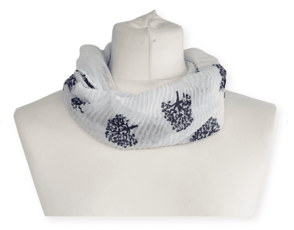 Silver Foil Tree Of Life Magnetic Crinkle Scarf  3 ASST  RC22117