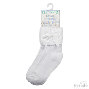 Soft Touch Large Bow Ankle Socks  S123-W