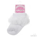 SOFTTOUCH INFANTS ORGANZA LACE SOCKS: S17-WH
